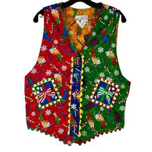 Zoodles Girl’s Christmas Ugly Sweater Vest X-Large